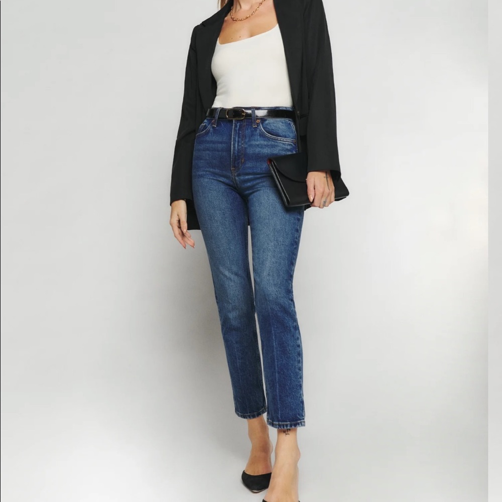 Reformation Liza Ultra High Rise Straight 25x27